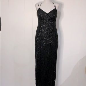 Adrianna Papell Sequin Beaded Gown